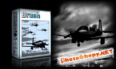 Aeroplanes Brushes Set for Photoshop