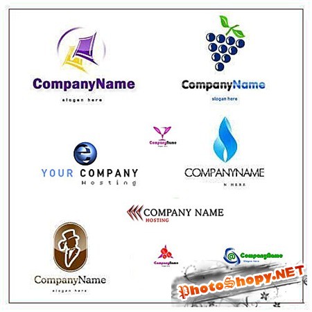 Коллекция многослойных PSD логотипов для фирм и компаний