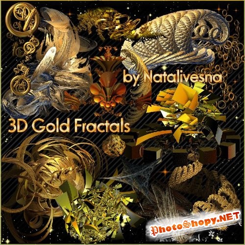 3D Золотые Фракталы / 3D  Gold Fractals