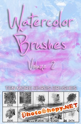 Watercolor Brushes Vol.2 for Photoshop