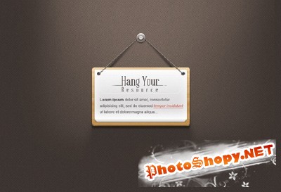Hanging Note Psd for Photoshop