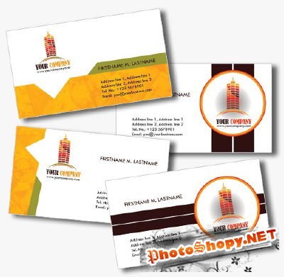 Construction Business Cards Psd for Photoshop