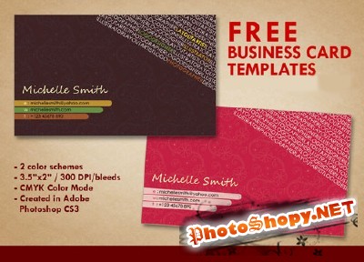 Artist Business Cards Psd for Photoshop