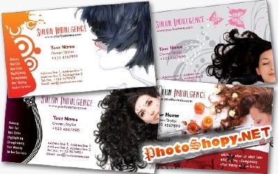 Salon Business Cards Psd for Photoshop