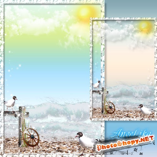 Рамка для фото - Море, солнце и чайки