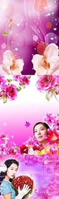 Floral PSD Templates for Photoshop