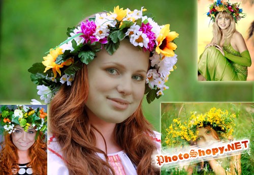 Шаблоны для фотошопа - весна и цветы