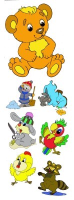 Collection of cartoon animals for Photoshop