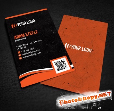 Rounded Corner Business Card Design for Photoshop