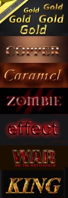 Collection of Text Effect for Photoshop Pack 3