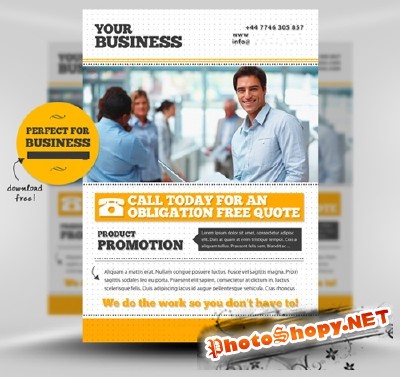 Business Flyer Templates Mockup for Photoshop