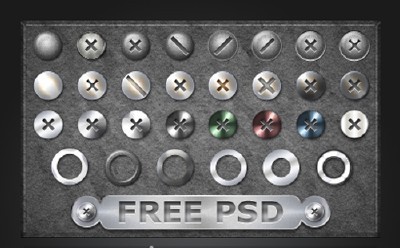 Bolts and Button Psd File for Photoshop