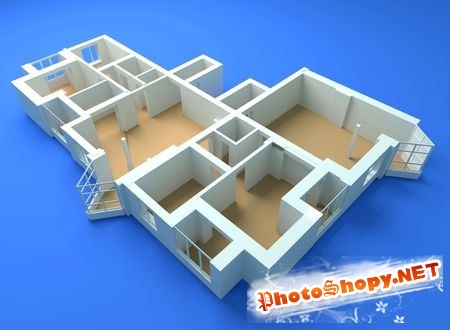 3D картинки домов в растровых клипартах