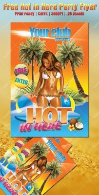 Hot in Here Party Flyer Template for Photoshop