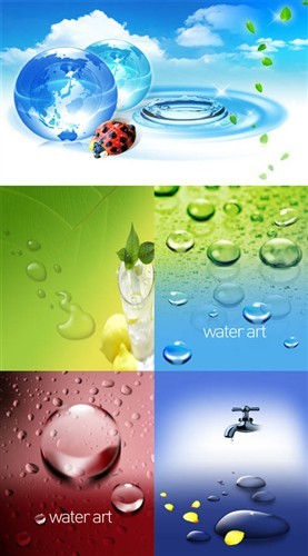 Водный мир - сборник экологических многослойных PSD