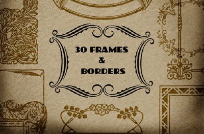 Frames Borders Brushes Set for Photoshop
