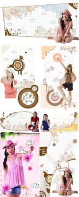 Collection Lovely Psd Girl Source Pack 13 for Photoshop