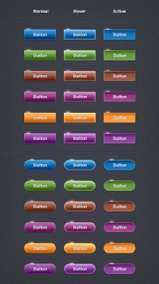 Shiny Web Buttons Vol 1 for Photoshop
