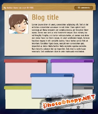 Web Page Side Box for Photoshop