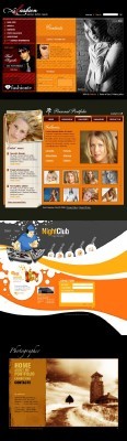 Orange Web Template Pack for Photoshop