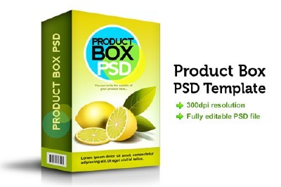 Product Box Psd Template for Photoshop
