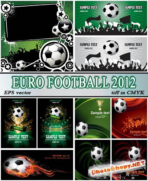 Постеры - футбол ЕВРО 2012 (vect & rastr)