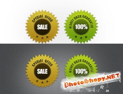 Guarantee Seals Stickers for Photoshop