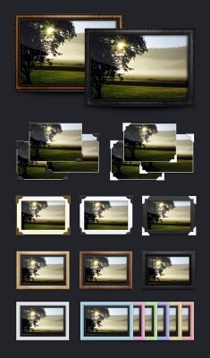 21 Photo Frames pack PSD Template for Photoshop