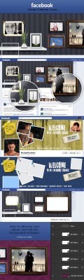 Room Facebook Timeline Cover Template for Photoshop