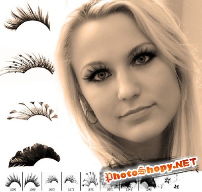Fancy eyelashes brush set For Photoshop