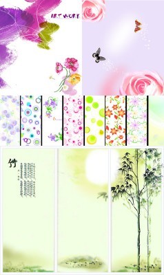 Summer floral backgrounds pack 5 For Photoshop