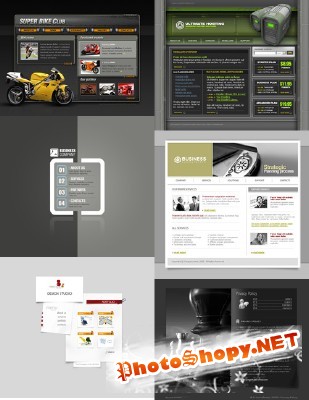 Web Templates Psd Pack 21 For Photoshop