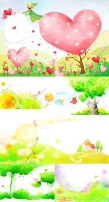 Abstract Spring Psd Backgrounds pack 4 for Photoshop