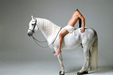 Мужской шаблон для Photoshop - Принц на белом коне