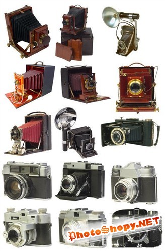 Винтажные фотографические аппараты (PSD)