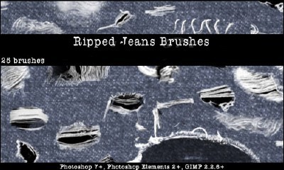 Ripped Torn Jeans Brushes Set