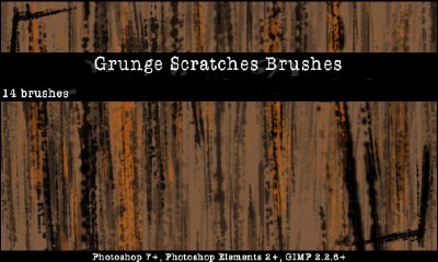 Grunge Scratches Brushes Set