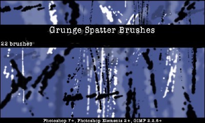 Grunge Spatters Brushes Set