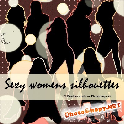 Sexy womens silhouettes brushes