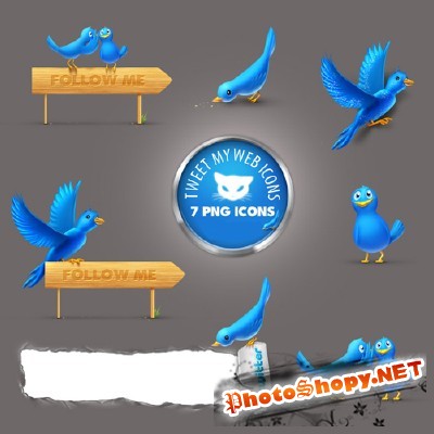 Twitter Icons PSD