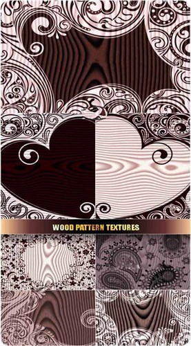 Двухцветные деревянные текстуры с индийскими узорами