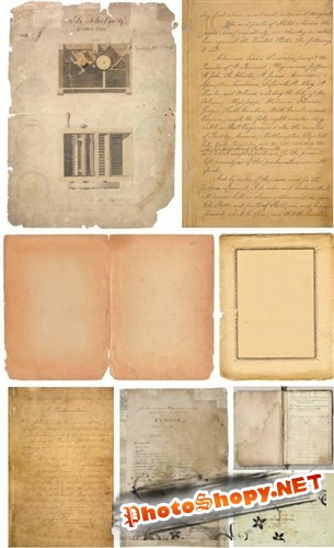 Старые рукописи и бумаги - набор текстур