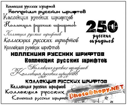 250 русских шрифтов (TTF)