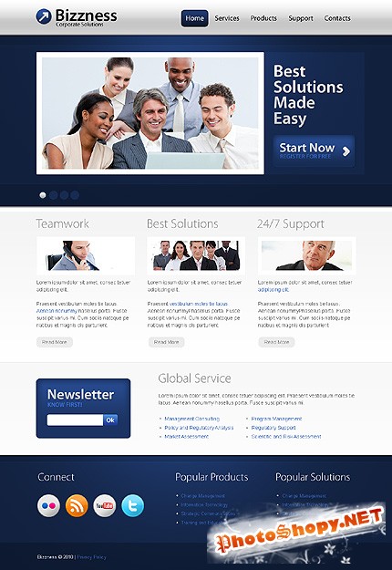 Bizzness Business Free Website Template
