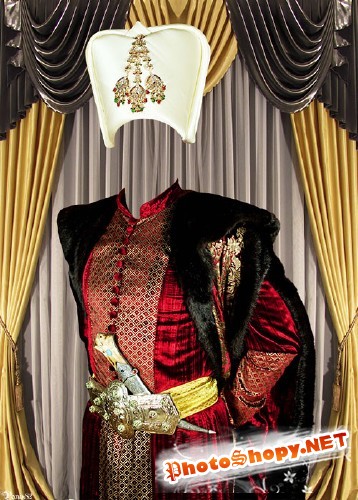 Шаблон для фотомонтажа - костюм султана