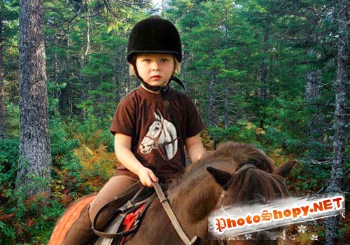 Детский шаблон для фотошопа - А пони тоже кони