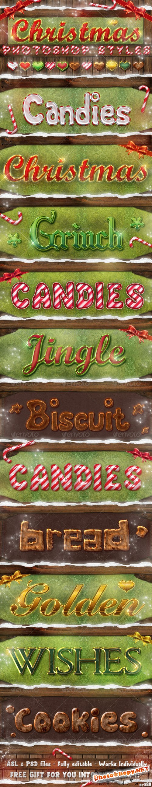 GraphicRiver - Christmas Photoshop Styles - Text Effects 861110