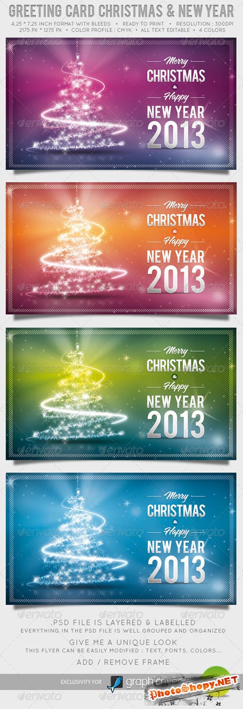 GraphicRiver - Greeting Card Christmas and New Year 1028757