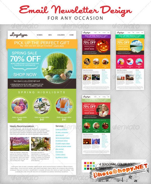 GraphicRiver - Seasonal Email Newsletter Template 2508648
