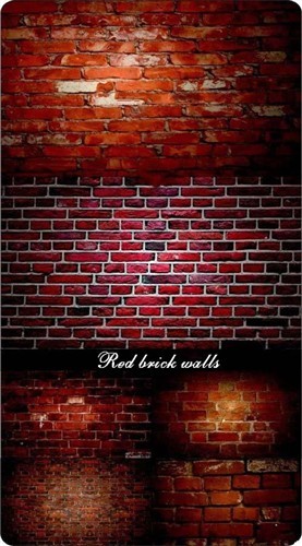 Стены красного кирпича - текстуры